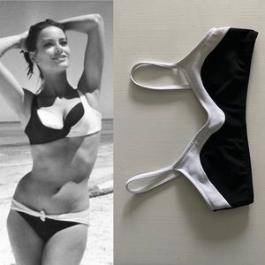 Vintage Color Block Bikini Top